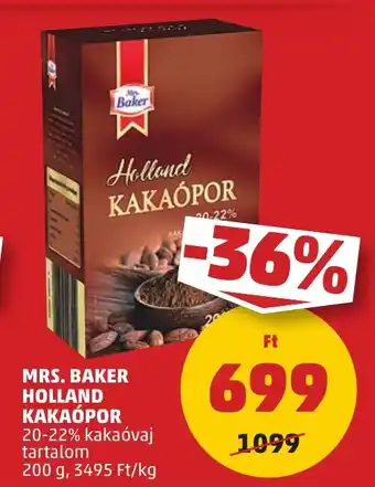 MRS. BAKER HOLLAND KAKAÓPOR 200 g