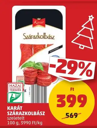 PENNY KARÁT SZÁRAZKOLBÁSZ 100 g ajánlat