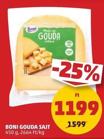 PENNY BONI GOUDA SAJT 450 g ajánlat