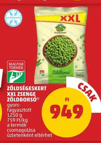 PENNY ZÖLDSÉGESKERT XXL ZSENGE ZÖLDBORSÓ 1250 g ajánlat