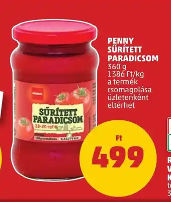 PENNY PENNY SÜRÍTETT PARADICSOM 360 g ajánlat