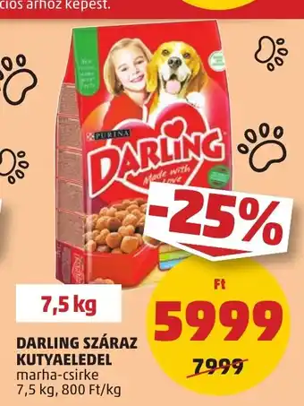 PENNY DARLING SZÁRAZ KUTYAELEDEL 7,5 kg ajánlat