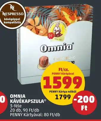 PENNY OMNIA KÁVÉKAPSZULA 20 db ajánlat