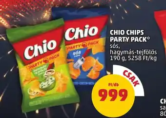 PENNY CHIO CHIPS PARTY PACK 190 g ajánlat