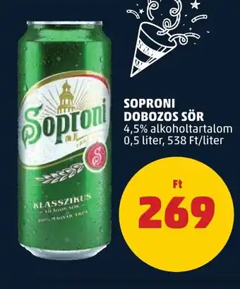 PENNY SOPRONI DOBOZOS SÖR 0,5 l ajánlat