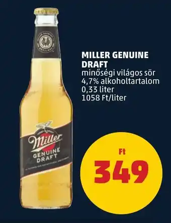 PENNY MILLER GENUINE DRAFT 0,33 l ajánlat