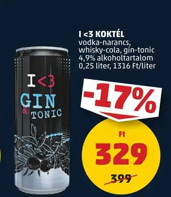 PENNY I <3 KOKTÉL 0,25 l ajánlat