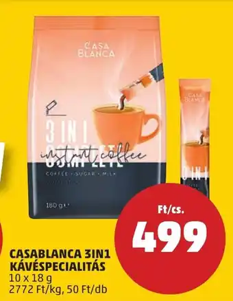 PENNY CASABLANCA 3IN1 KÁVÉSPECIALITÁS 10 x 18 g ajánlat