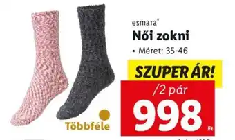 Lidl esmara Női zokni 2 pár ajánlat