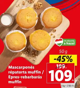 Lidl Mascarponés répatorta muffin stb. 50 g ajánlat