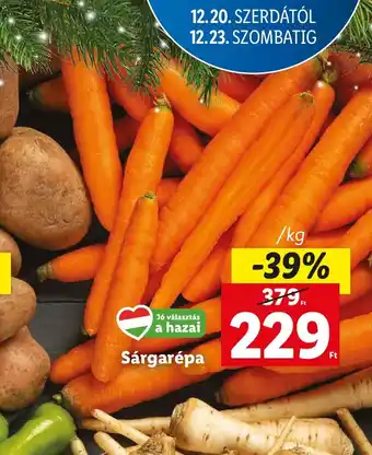 Lidl Sárgarépa 1 kg ajánlat