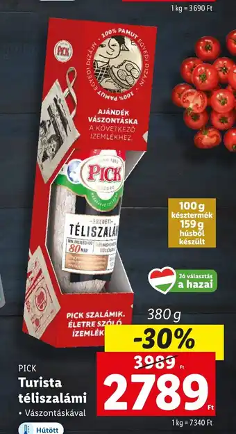 Lidl PICK Turista téliszalámi 380 g ajánlat