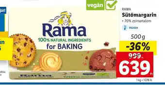 Lidl Rama Sütőmargarin 500 g ajánlat