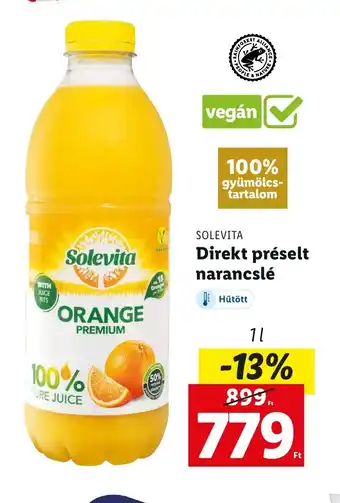 Lidl SOLEVITA Direkt préselt narancslé 1 l ajánlat