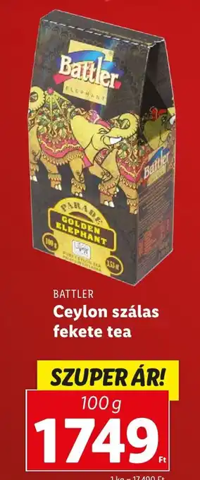Lidl BATTLER Ceylon szálas fekete tea 100 g ajánlat