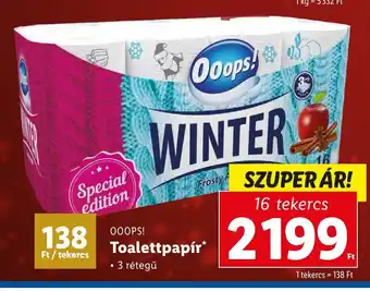 Lidl OOOPS! Toalettpapír 16 tekercs ajánlat