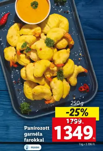 Lidl Panírozott garnéla farokkal 250 g ajánlat