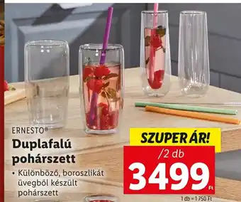 Lidl ERNESTO Duplafalú pohárszett 2 db ajánlat