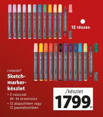 Lidl crelando Sketch-marker-készlet ajánlat