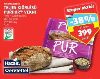 AZON MELEGÉBEN TELJES KIÖRLÉSŰ PURPUR VEKNI 400 g