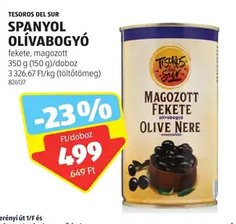 ALDI TESOROS DEL SUR SPANYOL OLÍVABOGYÓ 350 g ajánlat