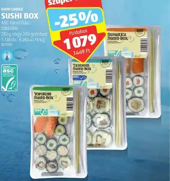 ALDI GOOD CHOICE SUSHI BOX 210 / 205 g ajánlat