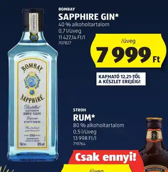 BOMBAY SAPPHIRE GIN 0,7 l