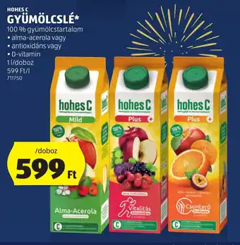 ALDI HOHES C GYÜMÖLCSLÉ 1 l ajánlat