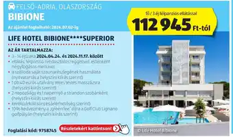 ALDI FELSŐ-ADRIA, OLASZORSZÁG BIBIONE ajánlat