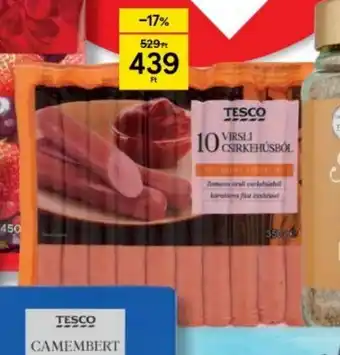 Tesco Tesco füstölt virsli 350 g ajánlat
