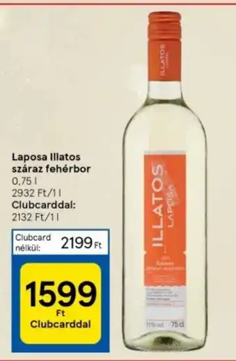 Tesco Laposa Illatos száraz fehérbor 0,75 l ajánlat