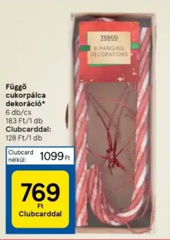 Tesco Függő cukorpálca dekoráció 6 db ajánlat