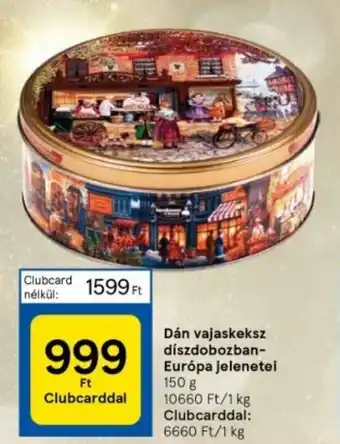 Dán vajaskeksz díszdobozban-Európa jelenetei 150 g