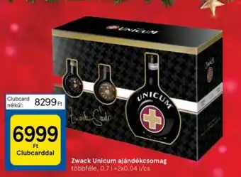 Tesco Zwack Unicum ajándékcsomag ajánlat
