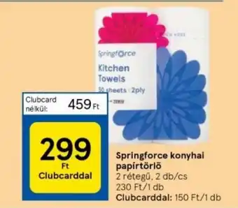 Tesco Springforce konyhai papírtörlő ajánlat