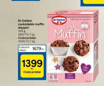 Tesco Dr Oetker csokoládés muffin alappor 345 g ajánlat