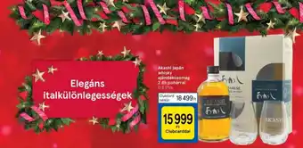 Akashi japán whisky ajándékcsomag 2 db pohárral 0,5 l