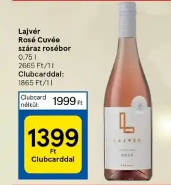Tesco Lajvér Rosé Cuvée száraz rosébor 0,75l ajánlat