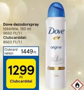 Tesco Dove dezodorspray 150ml ajánlat