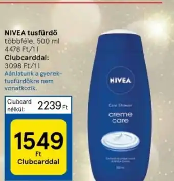 Tesco NIVEA tusfürdő 500 ml ajánlat
