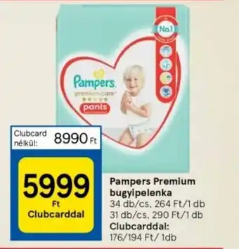Tesco Pampers Premium bugyipelenka ajánlat