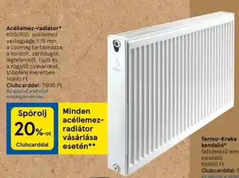 Tesco Acéllemez radiátor ajánlat