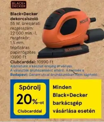 Tesco Black Decker dekorcsiszoló 55 W ajánlat