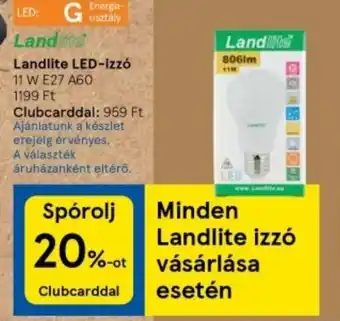 Tesco Landlite LED izzó ajánlat