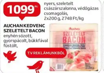 Auchan AUCHAN KEDVENC SZELETELT BACON 2x200g ajánlat