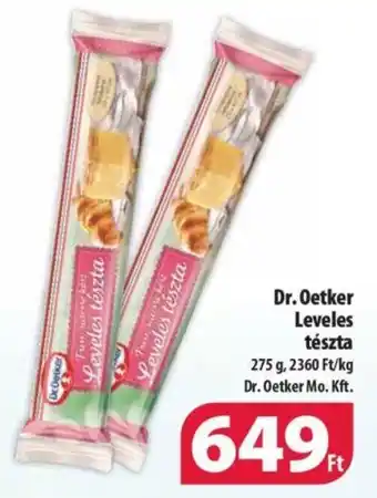 Coop Dr Oetker Leveles tészta 275g ajánlat