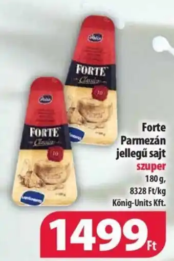 Forte Parmezán jellegű sajt 180g