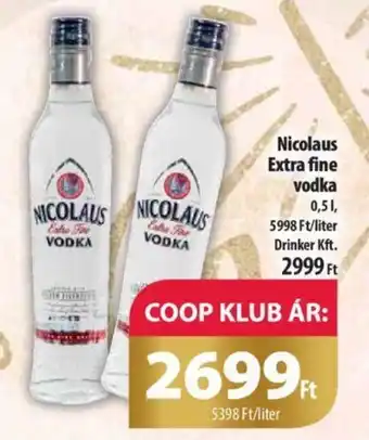 Nicolaus Extra fine vodka 0,5l