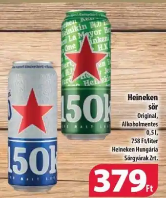 Coop Heineken sör 0,5l ajánlat