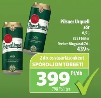 Coop Pilsner Urquell sör 0,5l ajánlat